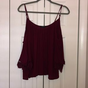 Burgundy top